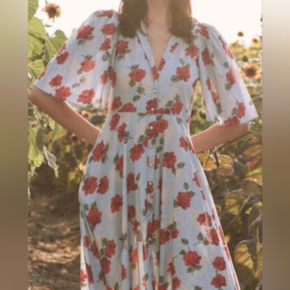 The GREAT. The bridge dress in watercolor rose, 1 ( small ) - Picture 2 of 10